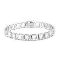 Zilveren armband met witte topaasstenen