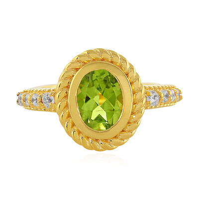 Zilveren ring met een peridoot