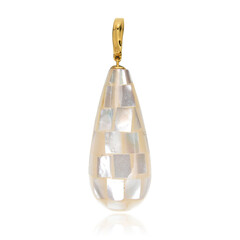 Zilveren hanger met parelmoer