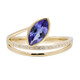 Gouden ring met een AAA tanzaniet (CIRARI)