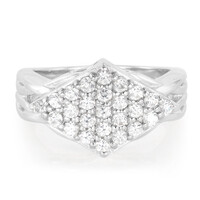 Zilveren ring met zirkonen