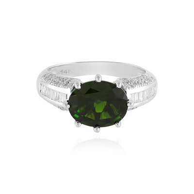 Gouden ring met een Russische diopsied