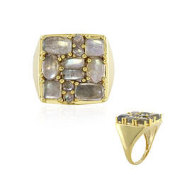Zilveren ring met Groene Minary Labradorieten (KM by Juwelo)