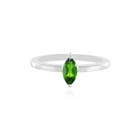 Zilveren ring met een Russische diopsied
