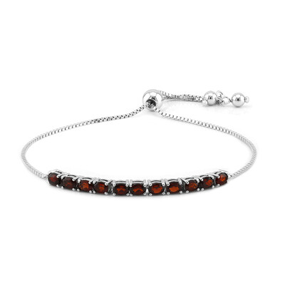 Zilveren armband met granaten