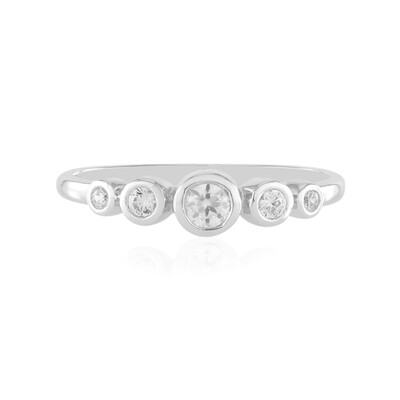 Zilveren ring met een zirkoon (de Melo)