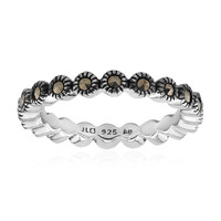 Zilveren ring met marcasieten