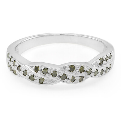 Zilveren ring met Fancy diamanten
