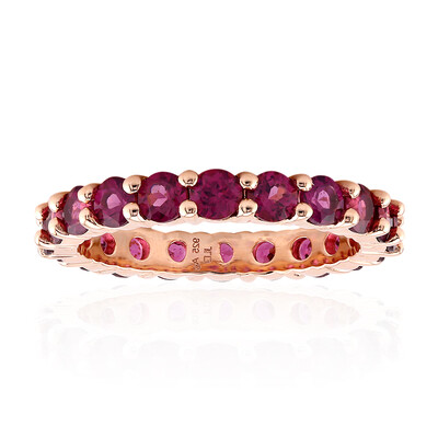 Zilveren ring met rhodolieten