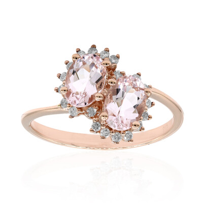 Gouden ring met Roze Morganiet