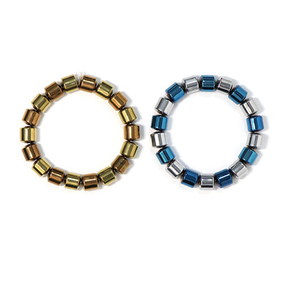Armband met Mokka Hematieten
