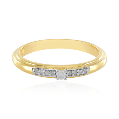 Zilveren ring met een I3 (J) Diamant