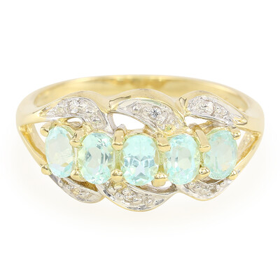 Gouden ring met Braziliaanse Paraiba toermalijnen