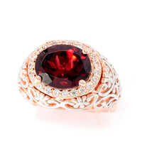 Zilveren ring met een Mozambique granaat (Dallas Prince Designs)
