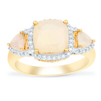 Gouden ring met een AAA Welo-opaal