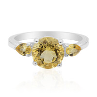 Zilveren ring met een citrien