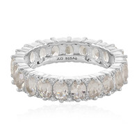 Zilveren ring met danburietkristallen
