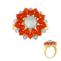 Zilveren ring met een aquamarijn