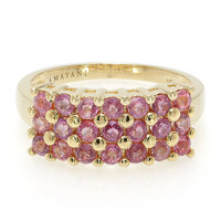 Gouden ring met Onverhitte Padparadscha Saffieren (AMAYANI)