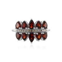 Zilveren ring met Mozambique granaten