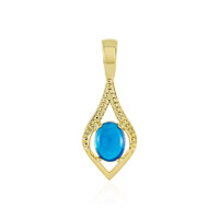 Zilveren hanger met een Blauwe Ethiopische Opaal