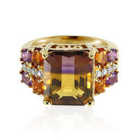 Zilveren ring met een ametrien