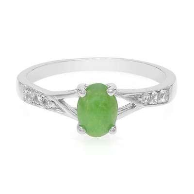 Zilveren ring met een keizerlijk chrysopraas