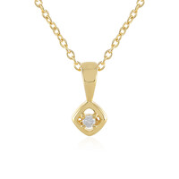 Zilveren halsketting met een I3 (J) Diamant