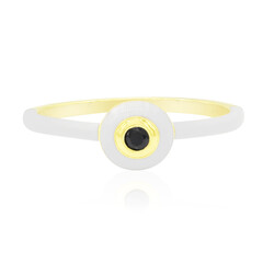 Zilveren ring met een zwarte spinel