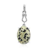 Zilveren hanger met een Dalmatiër Jaspis