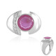 Zilveren ring met een Madagaskar Roze Saffier (de Melo)