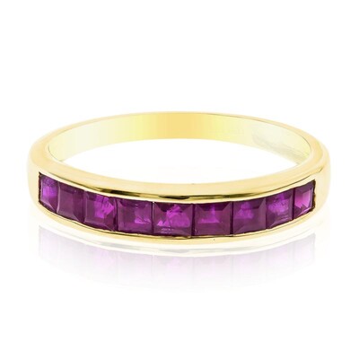 Gouden ring met AAA Mozambique Robijnen (CIRARI)