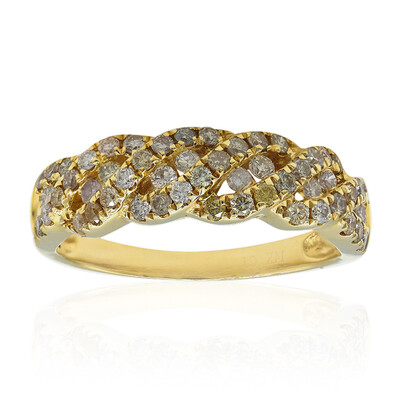 Gouden ring met SI2 Fancy Diamanten (CIRARI)