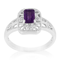 Zilveren ring met een amethist