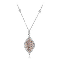 Gouden halsketting met I1 Roze Diamanten (CIRARI)