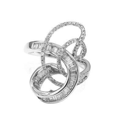 Gouden ring met I1 (H) Diamanten