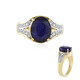 Zilveren ring met een Madagaskar Blauwe Saffier