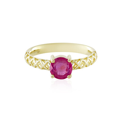 Gouden ring met een Madagaskar Roze Saffier (Ornaments by de Melo)