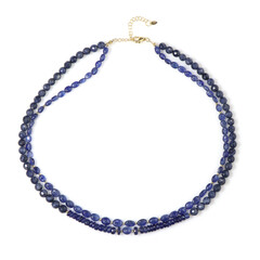 Zilveren halsketting met Blauwe Bemainty Saffieren (Riya)