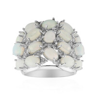 Zilveren ring met Welo-opalen