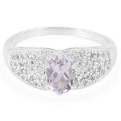 Zilveren ring met een lavendel amethist
