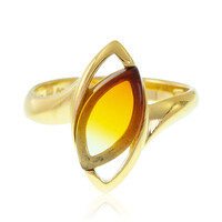 Zilveren ring met een Baltische barnsteen