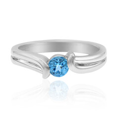 Zilveren ring met een Santa Maria-aquamarijn