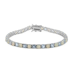 Zilveren armband met hemel-blauwe topaasstenen