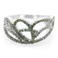 Zilveren ring met Fancy diamanten