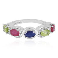 Zilveren ring met een Madagaskar Blauwe Saffier