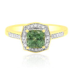 Gouden ring met een Madagaskar Demantoid (John Ferry)