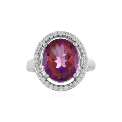 Zilveren ring met een Paarse Mystieke Topaas