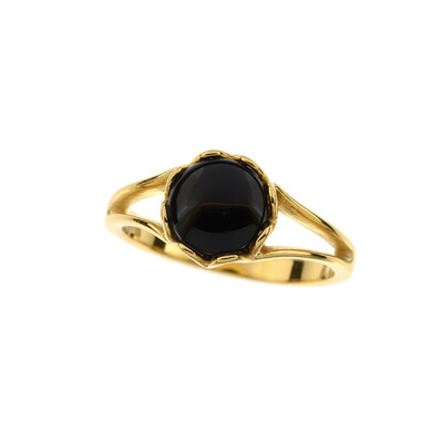 Zilveren ring met een onyx (dagen)