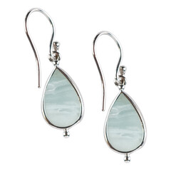 Zilveren oorbellen met Pacific Chalcedoon
